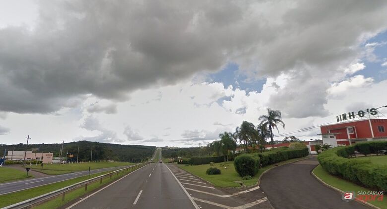 Km 224 da rodovia Washington Luis, onde aconteceu o acidente. (foto Google Maps) -
