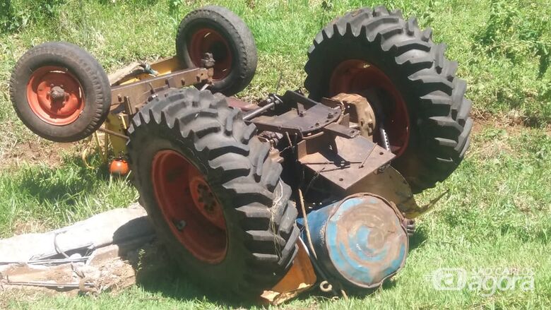 Idoso morre esmagado por trator na área rural de Ibaté - Crédito: Colaborador SCA