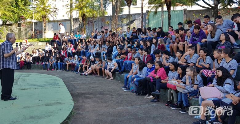 Na segunda fase do projeto, alunos do Sebastião de Oliveira Rocha participaram das ações - Crédito: Divulgação