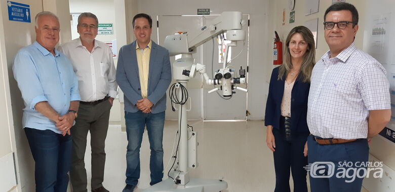 Santa Casa recebe a visita da diretora da Opto Eletrônica - Crédito: Divulgação