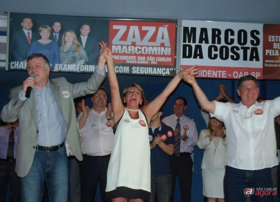 Zazá Marcomini é eleita presidente da OAB são Carlos.