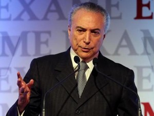 Presidente Michel Temer durante fórum econômico e político em São Paulo, Brasil. Foto: Reuters/Paulo Whitaker
