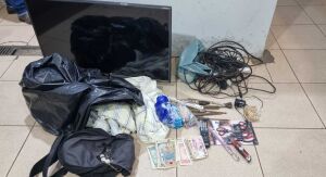 Dupla é detida com televisão e objetos de procedência duvidosa na Vila Marcelino