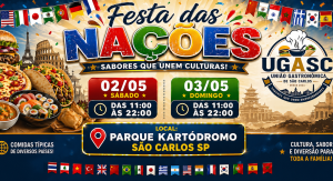 Festa das Nações acontece dias 2 e 3 de maio no Kartódromo com gastronomia e música ao vivo