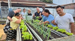 Rotary Club de São Carlos Pinhal implanta horta inclusiva na APAE e promove aprendizado e autonomia