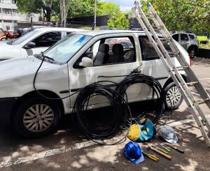 Homens se passam por funcionários de empresa e são presos por furto de cabos em São Carlos