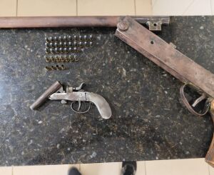 ROCAM localiza plantação de maconha em estufa e apreende armas em chácara na SP-215