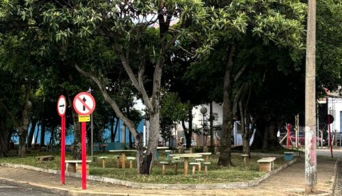 Exemplo de cidadania: pai e filha limpam praça no fim de semana