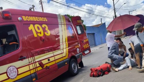 Idosa de 84 anos é atropelada por motocicleta na Vila Costa do Sol
