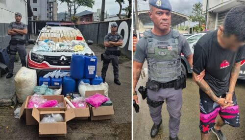 PM de São Carlos participa de ocorrência que terminou com grande apreensão de drogas em Ubatuba