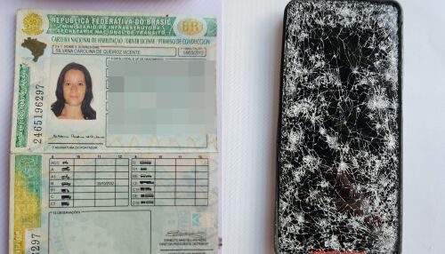 Celular e CNH são encontrados pelo Corpo de Bombeiros e aguardam retirada