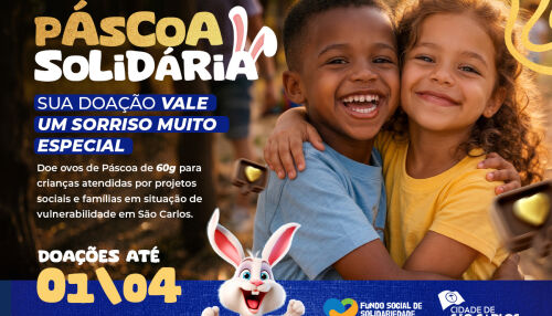 Páscoa solidária mobiliza doações para crianças em São Carlos 