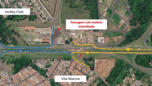 Viaduto do Jockey Club será interditado nesta terça-feira das 6 às 18 horas