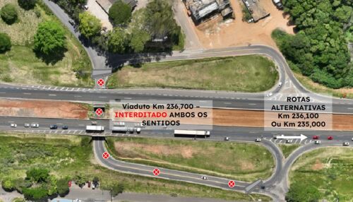 Interdição total de viaduto no Jardim Jockey Clube começa na segunda-feira