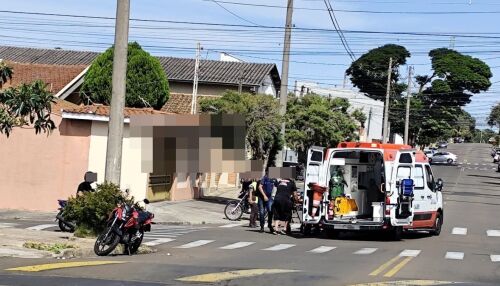 Motociclista fica ferido após colisão com ônibus no Jardim Cruzeiro do Sul