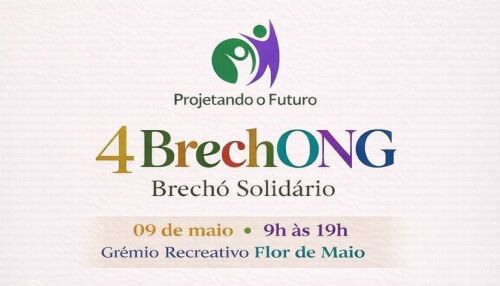 Brechó solidário com show de prêmios arrecada recursos para ONG Projetando o Futuro