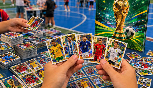 Estádio Municipal de Ibaté vira ponto de encontro de colecionadores de figurinhas da Copa do Mundo