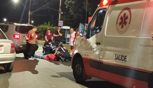 Motoboy fica ferido após colisão na Redenção