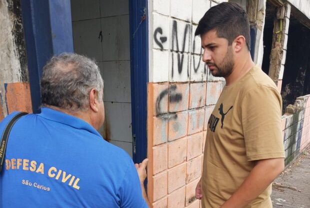 Defesa Civil atende vereador Bruno Zancheta,  elabora laudo e propõe demolição