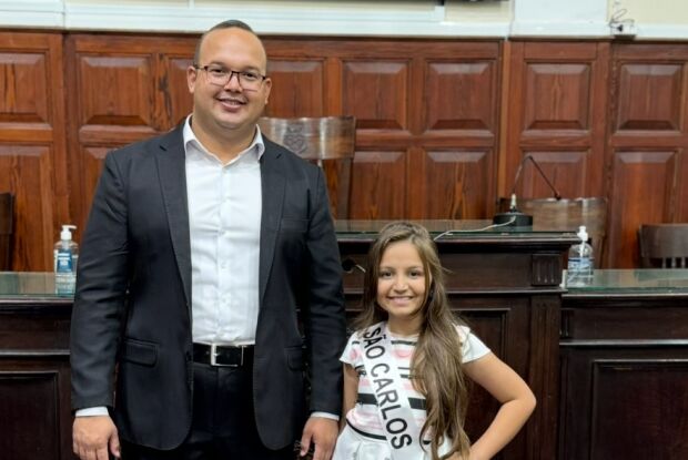 Vereador parabeniza Marcela Baena, que disputará o Miss São Paulo infanto juvenil 2025
