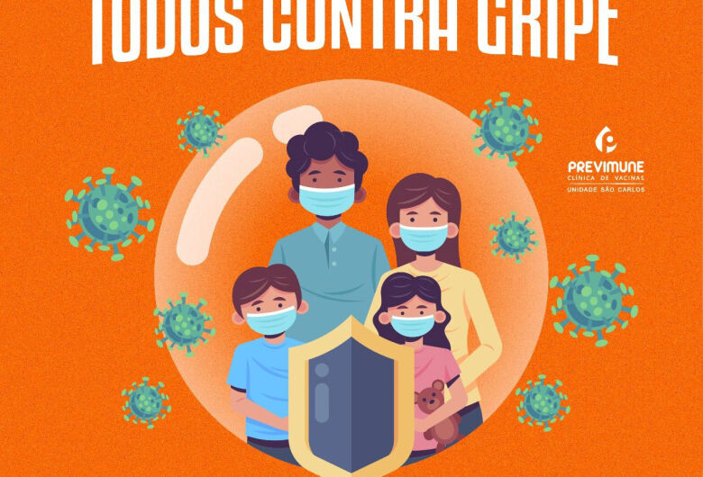 Vacina contra a gripe para todas a idades já está disponível na clínica Previmune em São Carlos