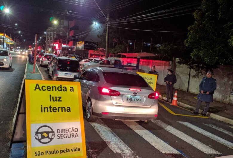 Mais de 400 motoristas são submetidos ao teste do bafômetro durante operação em São Carlos