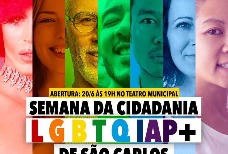 Semana da cidadania LGBTQIAP+ de São Carlos começa nesta segunda-feira