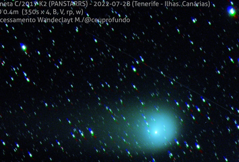 Cometa K2 chega hoje ao ponto mais próximo da Terra