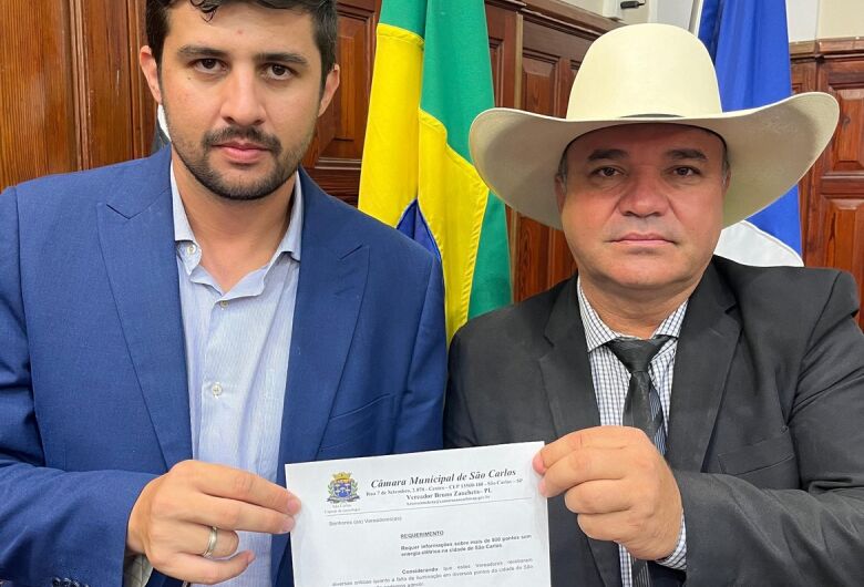 Vereadores Bira e Bruno Zancheta questionam Prefeitura Municipal e CPFL sobre mais de 800 pontos sem energia em São Carlos