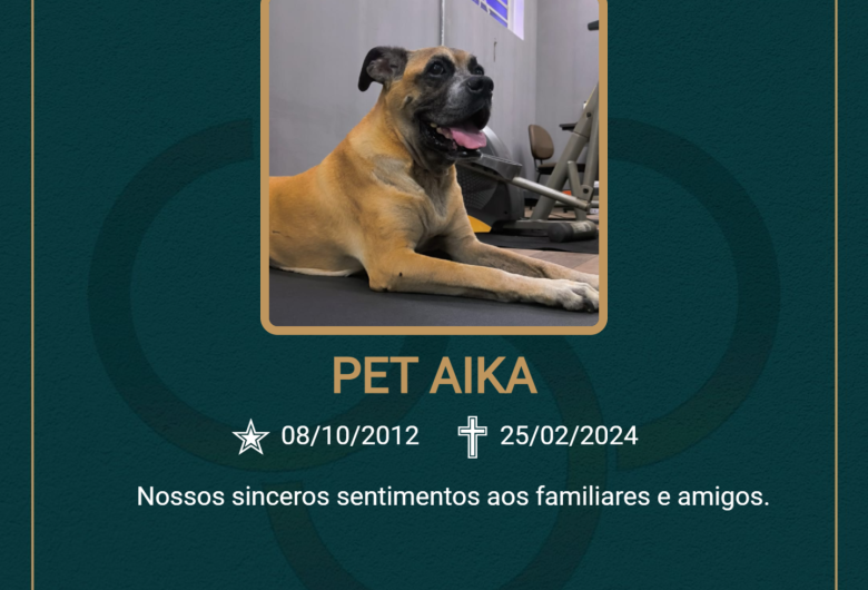 Homenagem do Grupo Santa Cruz a pet Aika