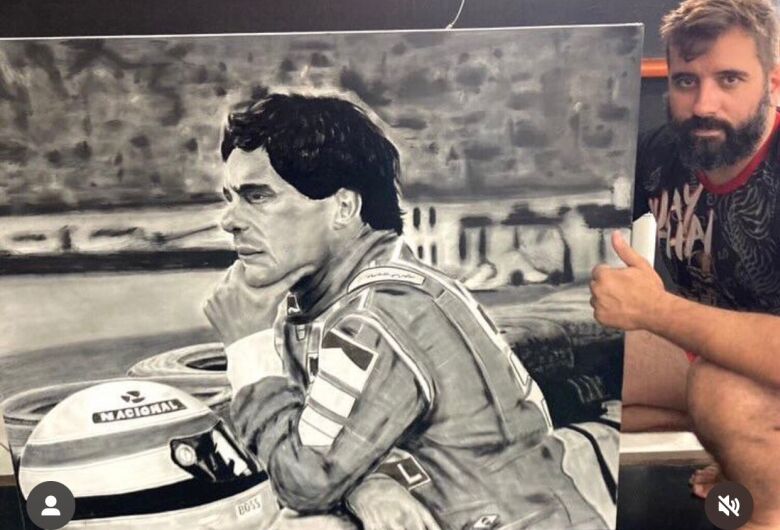 Artista plástico são-carlense homenageia Senna com quadro