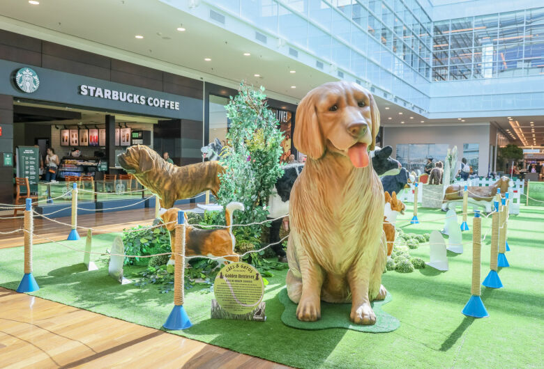 Exposição em shopping da região retrata as principais raças de cães e gatos do mundo