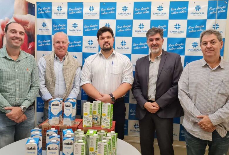 Santa Casa recebe doação de 1.500 litros de leite
