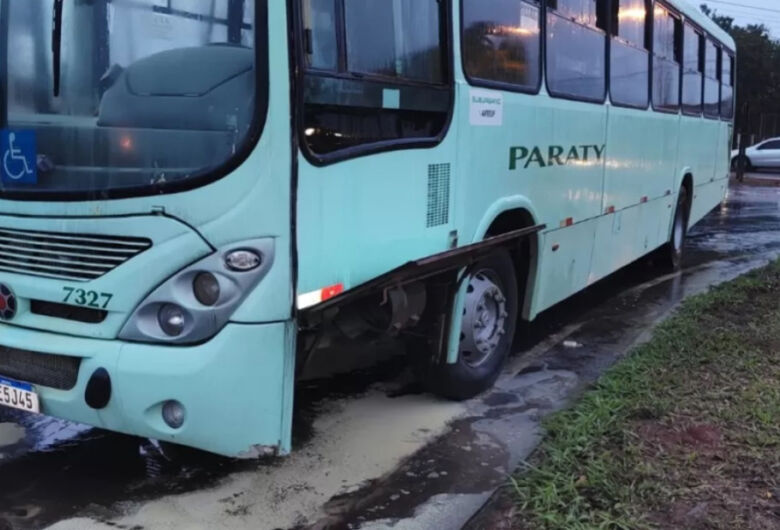 Ônibus escolar pega fogo 