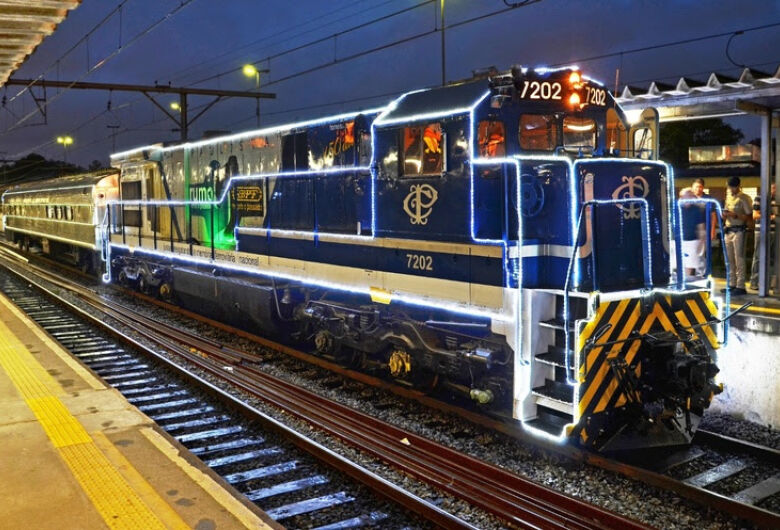 Confira as cidades da região de São Carlos onde o trem iluminado da RUMO passará