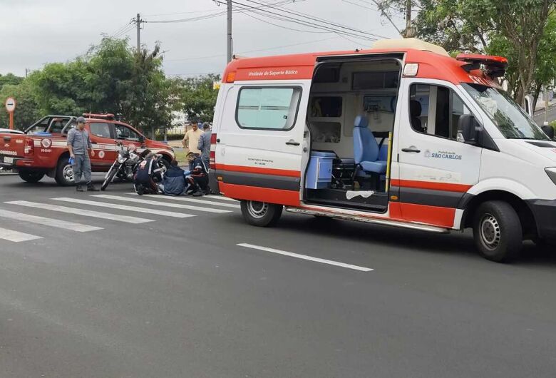 Motociclista sofre ferimentos após se envolver acidente no Jardim Brasil