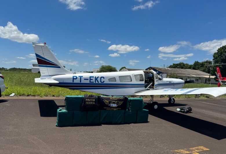 Aeronave com 400 tijolos de cocaína é interceptada pela PM; destino da droga era Rio Claro