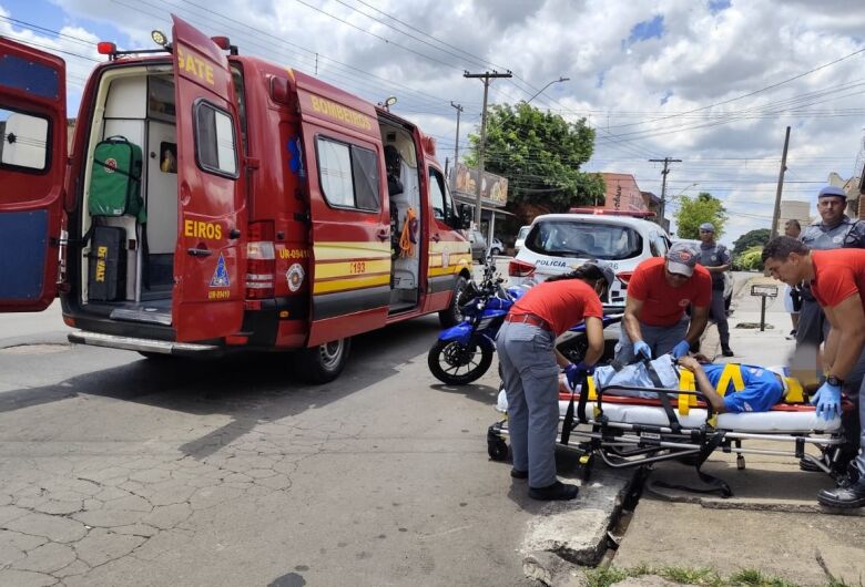 Motociclista fica ferido após colisão no Cruzeiro do Sul