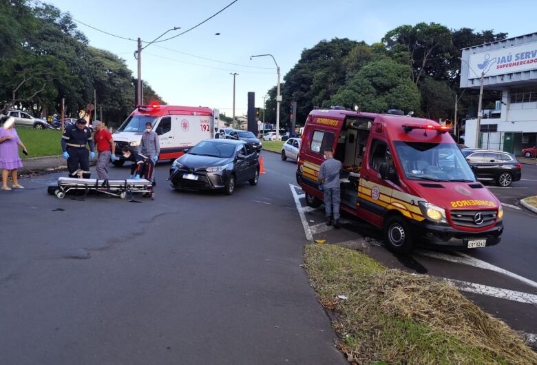 Motociclista fica ferido em acidente na Trabalhador São-Carlense 