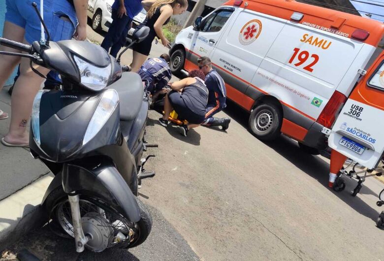 Motociclista sofre vários ferimentos após colisão no Lagoa Serena