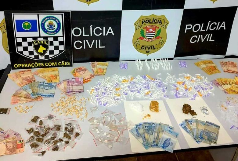 Dupla é presa em flagrante com grande quantidade de drogas