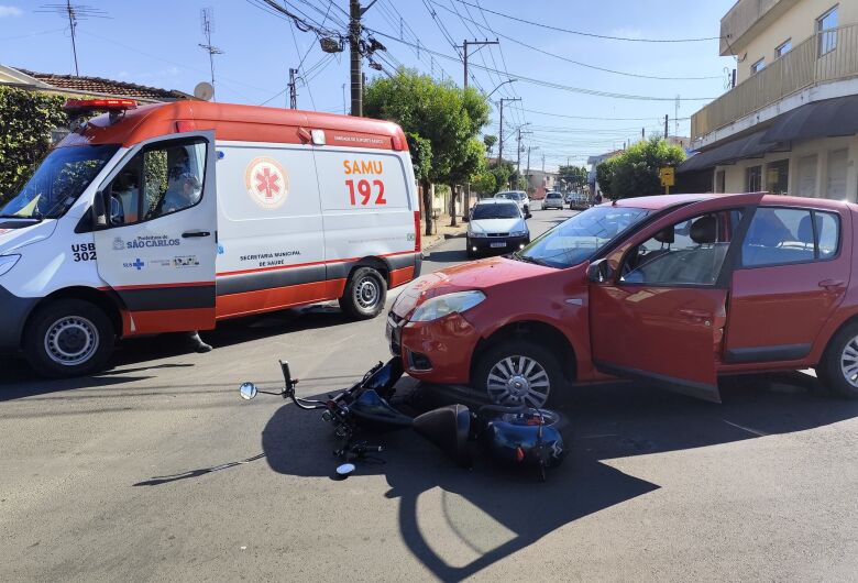 Motociclista sofre ferimentos após colisão no Jardim Paulistano