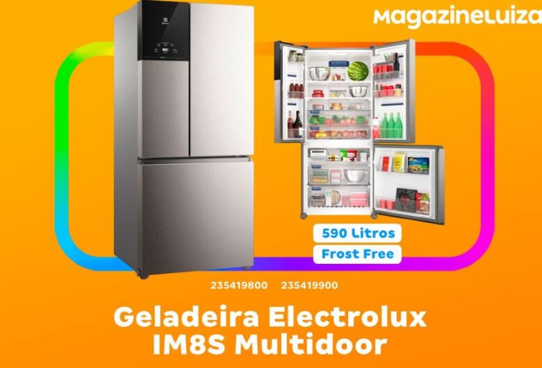 Geladeira dos Sonhos: 3 portas multidoor por apenas R$329 mensais no Cartão Luiza, somente nesta terça e quarta