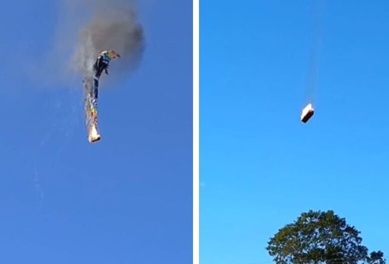 Balão cai após pegar fogo em SC; há mortos e feridos; veja vídeo 