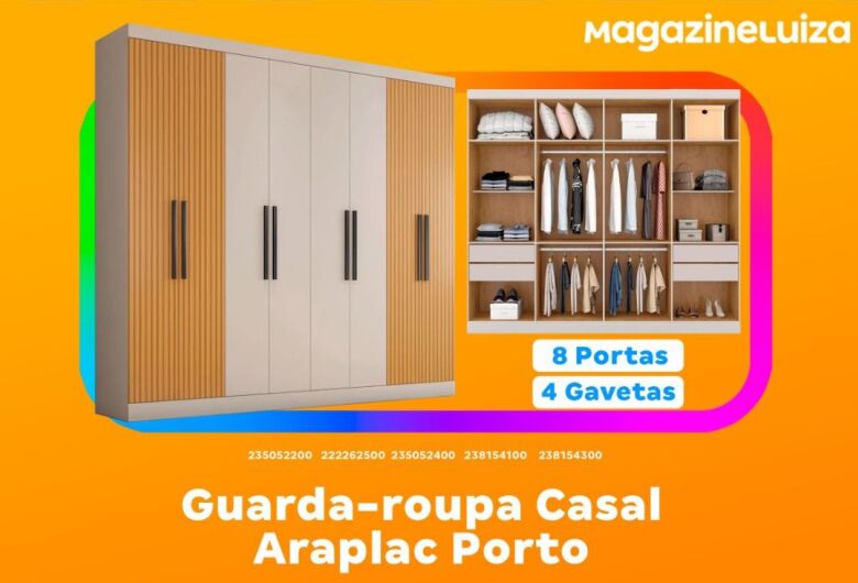 Somente nesta segunda-feira: Guarda-Roupa Casal por apenas R$ 49,00/mês no Magalu