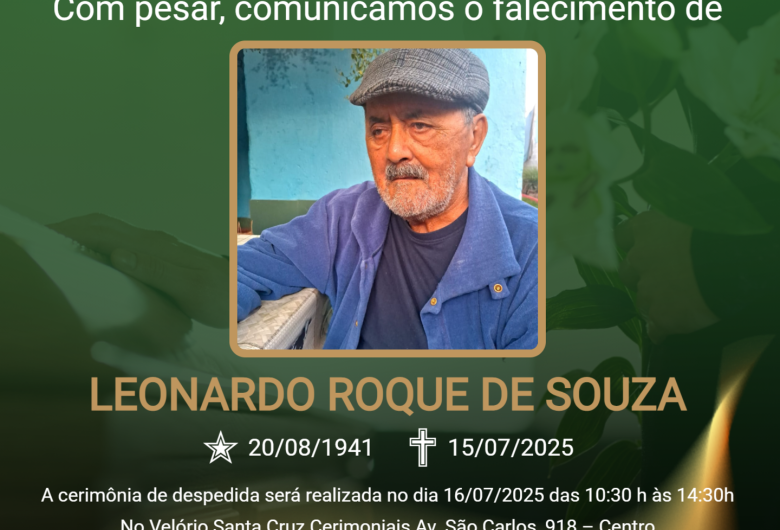 Grupo Santa Cruz informa notas de falecimento e convite de missa