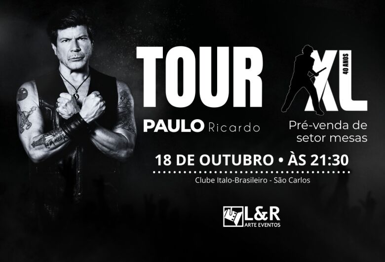 Paulo Ricardo celebra 40 anos de carreira com show em São Carlos