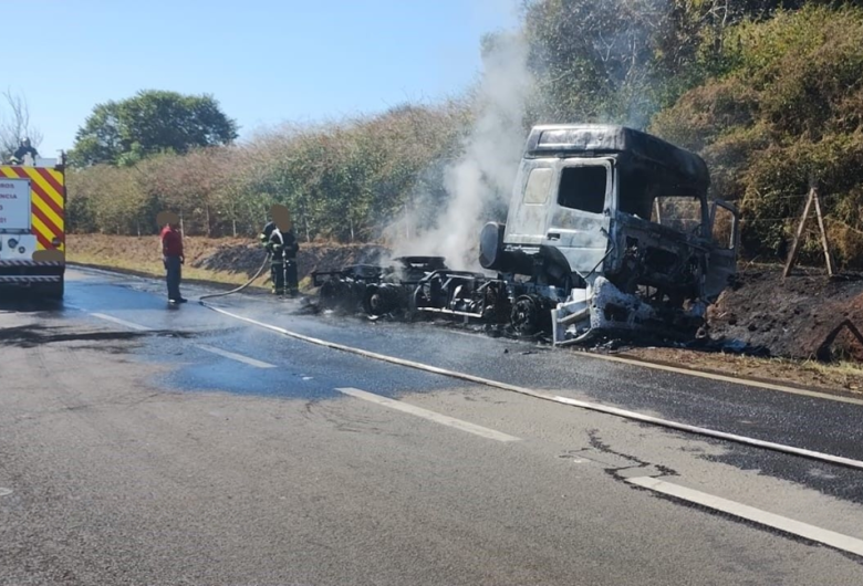 Cavalo mecânico é destruído por incêndio na SP-225