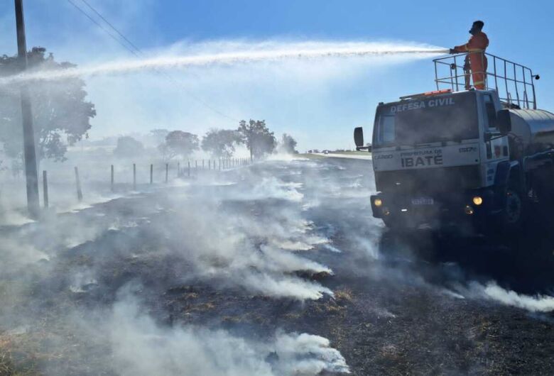 Defesa Civil de Ibaté registrou 4 incêndios neste final de semana
