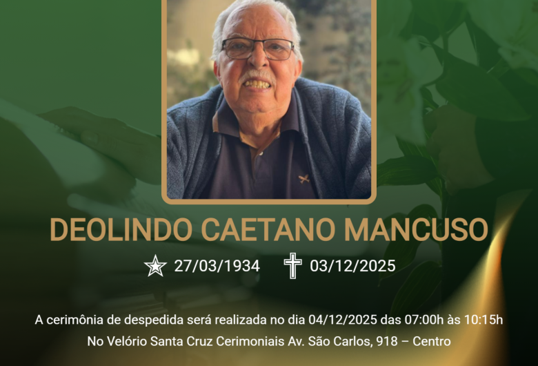 Grupo Santa Cruz informa nota de falecimento e convite de missa
